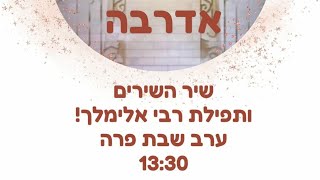 שיר השירים ותפילת רבי אלימלך! שיר השירים ותפילת רבי אלימלך!