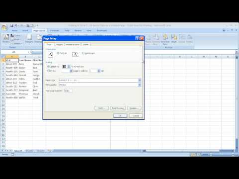 how to fit in a page in excel