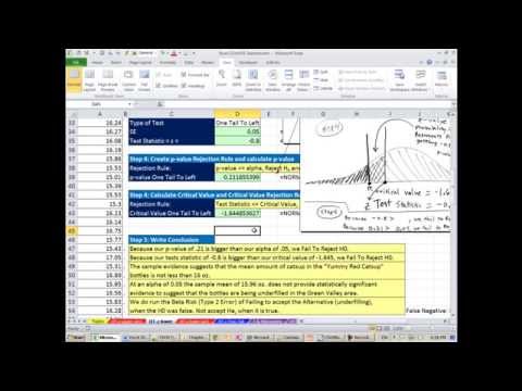 how to use z test in excel