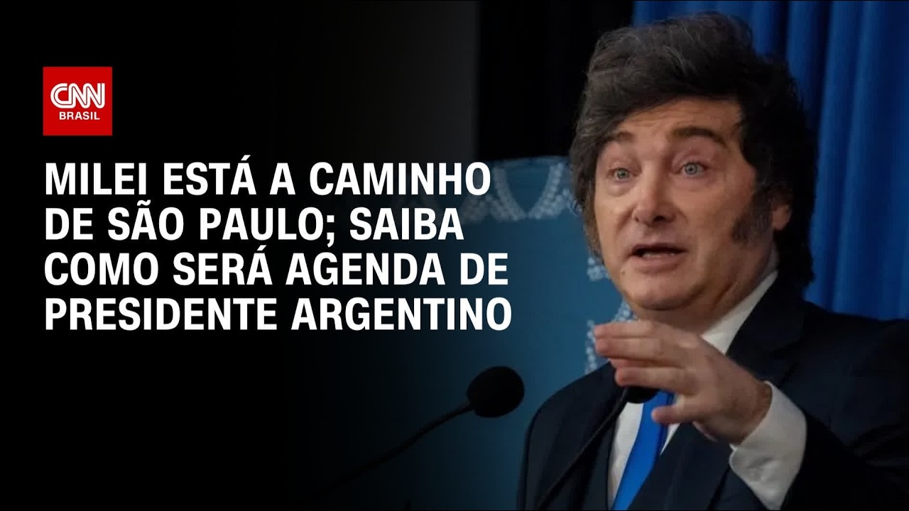 Milei embarca para o Brasil e terá agendas com Flávio Bolsonaro e Tarcísio | CNN PRIME TIME