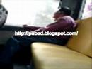 Commuter laughing loudly on bus 36 Commuter laughing loudly on bus 36