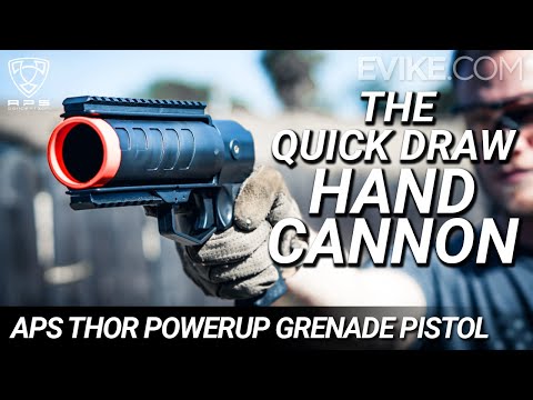 The Quick Draw Hand Cannon - APS THOR PowerUp 40mm Airsoft Grenade Launcher Pistol