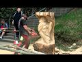 CHAINSAW CARVER Jörg Bäßler @ work in Unterkirnach.MOV