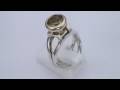 Lime Citrine Gold SIlver Diamond Ring - John D. Dyer Citrine Stone Ring