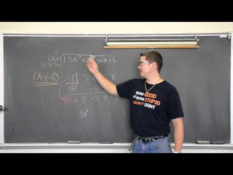 how to perform synthetic division
