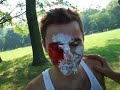 Maurice gets a pie in the face
