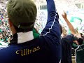 see, hear and feel the vibe! enjoy the fun! live it just from a simple video!

panathinaikos fans sing this great song in a basketball game at the olympic indoor sports hall of athens: 
greek lyrics: in' ena horto magico, dhoste mou ligho ghia na pio, ton pao mou na onirefto ke na fonaks' os to theo: panatha mou, se aghapo, san heroini, sa skliro narcotico, san to hashish, to lsd, ghia/me sena pao mastouroni ol' i ghi, ol' i ghi. panatha mou, panatha mou, se aghapo, se aghapo, opou ki an pezis panda tha s' akoloutho, s' akoloutho, pao edho, pao edho, pao eki, pao eki, opou ki an pezis panda tha 'maste mazi, panda mazi.

english translation: it's a magic weed, give me a little bit to taste, to dream of my pao and shout as far as god: my panatha, i love you, like heroin, like a hard drug, like hashish, lsd, for you pao the whole world is stoned, (or: pao the whole world is high on you), the whole world. my panatha, my panatha, i love you, i love you, wherever you may play i will always follow you, i follow you, pao here, pao here, pao there, pao there, wherever you may play we will always be together, always together. 

traducci�n al espa�ol: es una hierba m�gica, dadme un poco a probar, a so�ar con mi pao y gritar hasta dios: mi panatha, te quiero, como la hero�na, como una droga dura, como el hach�s, lsd, para ti (o: contigo) pao el mundo entero est� drogado, el mundo entero. mi panatha, mi panatha, te quiero, te quiero, dondequiera que puedas jugar te seguir� siempre, yo te sigo. pao aqu�, pao aqu�, pao all�, pao all�, dondequiera que puedas jugar siempre estaremos juntos, siempre juntos.

tradu��o em portugu�s: � uma erva m�gica, me d� um pouco para provar, a sonhar com o meu pao e gritar at� deus: meu panatha, eu te amo, como hero�na, como uma droga pesada, como haxixe, lsd, para ti (ou: contigo), pao, o mundo inteiro est� drogado, o mundo inteiro. meu panatha, meu panatha, eu te amo, eu te amo, onde quer que podes jogar eu sempre te seguirei, eu te sigo, pao aqui, pao aqui, pao l�, pao l�, onde quer que podes jogar n�s estaremos sempre juntos, sempre juntos.

deutsche �bersetzung: es ist ein magisches gras, gib mir ein wenig zu kosten, zu tr�umen mein pao und zu laut rufen bis gott: mein panatha, ich liebe dich, wie heroin, wie eine harte droge, wie haschisch, lsd, f�r dich (oder: mit dir) pao die ganze welt ist angeturnt, die ganze welt. mein panatha, mein panatha, ich liebe dich, ich liebe dich, wohin du auch spielen magst, ich werde dir immer folgen, ich folge dir, pao hier, pao hier, pao da, pao da, wohin du auch spielen magst wir werden immer zusammen sein, immer zusammen.

traduction fran�aise: c'est une herbe magique, donnez-moi un peu � go�ter, � r�ver de mon pao et crier jusqu'� dieu: ma panatha, je t' aime, comme l'h�ro�ne, comme une drogue dure, comme le haschich, le lsd, pour toi pao tout le monde se d�fonce (ou: tout le monde est drogu� de toi), tout le monde. ma panatha, ma panatha, je t' aime, je t' aime, o� que tu joues je te suivrai toujours, je te suis, pao ici, pao ici, pao l�, pao l�, o� que tu joues nous serons toujours ensemble, toujours ensemble.

traduzione italiana: � un'erba magica, dammi un po' ad assaggiare, a sognare mio pao e gridare fino a dio: panatha mia, ti amo, come l'eroina, come una droga pesante, come hashish, lsd, per (o: con) te pao tutto il mondo � drogato, tutto il mondo. panatha mia, panatha mia, ti amo, ti amo, dovunque tu giochi ti seguir� sempre, ti seguo, pao qui, pao qui, pao l�, pao l�, dovunque tu giochi saremo sempre insieme, sempre insieme.

polskiego t?umaczenia: to jest magiczne zio?o, daj mi troszk? spr�bowa?, by marzy? o moim pao, i krzycze? a? do boga: moja panatha, kocham ci?, jak heroin?, jak twardy narkotyk, jak haszysz, lsd, przez ciebie pao ca?y ?wiat jest na haju, ca?y ?wiat. moja panatha, moja panatha, kocham ci?, kocham ci?, gdziekolwiek b?dziesz gra? zawsze p�jd? za tob?, id? za tob?, pao tu, pao tu, pao tam, pao tam, gdziekolwiek b?dziesz gra? zawsze b?dziemy razem, zawsze razem.

traducere �n rom�n?: e o iarb? magic?, da?i-mi un pic s? gust, s? visez la pao al meu ?i s? strig p�n? la dumnezeu: panatha mea, te iubesc, ca heroina, ca un drog puternic, ca hashishul, lsd, pentru tine pao toat? lumea e drogata, toat? lumea. panatha mea, panatha mea, te iubesc, te iubesc, oriunde vei juca te voi urma mereu, te urmez. pao aici, pao aici, pao acolo, pao acolo, oriunde vei juca vom fi �mpreun? pentru totdeauna, �mpreun? pentru totdeauna.

nederlandse vertaling: het is een magische wiet, geef me een beetje om te proeven, te dromen over mijn pao en te schreeuwen tot aan god: mijn panatha, ik hou van jou, zoals heroine, zoals een hard drug, zoals hashish, lsd, aan jou pao is de hele wereld verslaafd, de hele wereld. mijn panatha, mijn panatha, ik hou van jou, ik hou van jou, waar je ook speelt ik zal je volgen, ik volg je, pao hier, pao hier, pao daar, pao daar, waar je ook speelt we zullen altijd samen zijn, altijd samen.