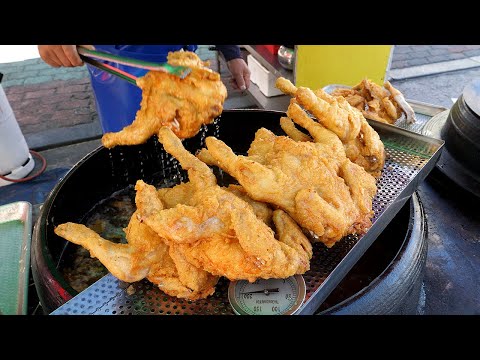 5천원짜리 가마솥 옛날통닭, 줄서서 먹는 곳 - 오천오일장 / Fried Chicken of giant pot - korean street food