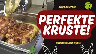 Krustenbraten "Rustikal" in Schwarzbierso&szlig;e