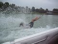 Me barefooting on a five foot rope off the boom