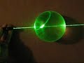 Green laser and glass ball light show