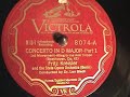 a number of viewers have asked me to post this and i finally got around to it - it was a lot of work. i've been through about a dozen copies of this set and have yet to find one in really great shape. anyway, this is fritz kreisler's first recording of the beethoven violin concerto with the berlin state opera orch. conducted by leo blech in 1926 in germany. kreisler recorded it again in 1936 in much better sound but he was past his prime by then. if you don't want to listen to the whole thing then check out the 1st movement cadenza (kreisler's own, of course) which is on the 2nd half of part 3.