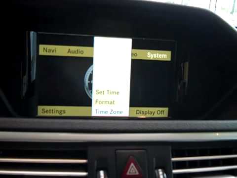 how to set clock on mercedes e-class