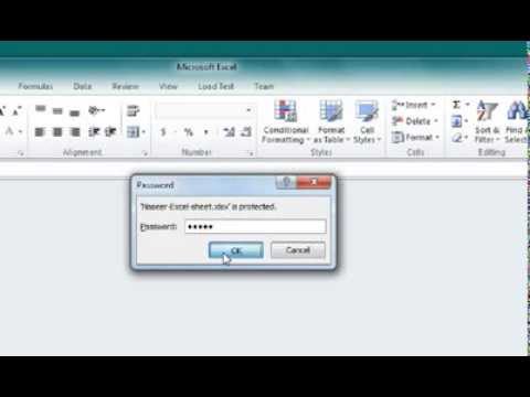 how to remove excel password