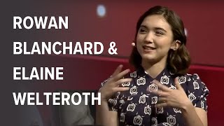 Photo of Elaine Welteroth & Rowan Blanchard speaking