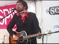 peter moren of peter bjorn and john at the yard dog gallery day party.