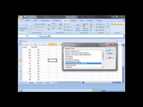 how to perform f test in excel