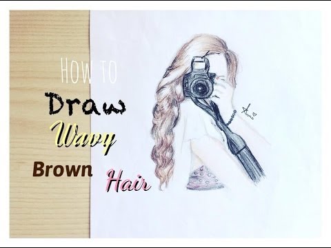 how to draw wavy hair step by step