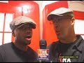 Hosea Chanchez interviewing Coby Bell at Barack Obama Event