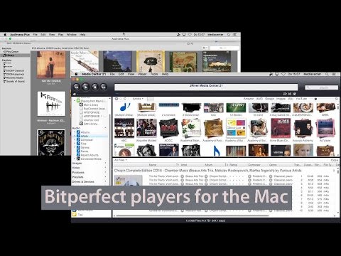 Bitperfect software players for Mac: Audirvana 2+ and JRiver Media Center 21