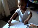 asaph (17 months old) - reading alphabet letters from 