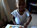 asaph (17 months old) - reading alphabet letters from 