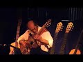 tango passion composed and performed by yorgos kertsopoulos on his triple-double-single string construction guitar.the concert was given at muzart festival, helexpo palace, athens, 20 april 2008. in 1948 a.segovia introduced the nylon string aesthetic of a.augustine. the classical and flamenco guitar enjoys this aesthetic for more than sixty years and j.bream, j.williams, d.fampas, the romero family, c.parkening, alirio diaz, r.dyens, l.almeida, paco de lucia, p.pena, c.montoya, sabicas, serranito are only a few of the guitarists that play with great success this aesthetic which has worldwide acceptance today. a.barrios and  h.v.lobos played with metal strings while d.prat, a.lauro, f.tarrega, r.montoya played with gut strings. at the time of m.giuliani, m.carcassi, l.legnani, f.carulli, f.sor, d.aguado the guitar was strung with metal, gut and silk strings and had either double courses or single strings. also further back in history g.sanz, bermudo, brescianello played the guitar in higher pitched tunings and the triple strung guitarra battente was popular mainly in italy. y.kertsopoulos introduced in 1994 the kertsopoulos aesthetics which as a multiplex open architecture scheme provide the possibility of reviving and realizing the many faces of the guitar's aesthetics, as they have been recorded in history. among many guitarists that play the aesthetics smaro gregoriadou has made many succesful first world presentations of different aspects of aesthetic styles in guitar interpretation.