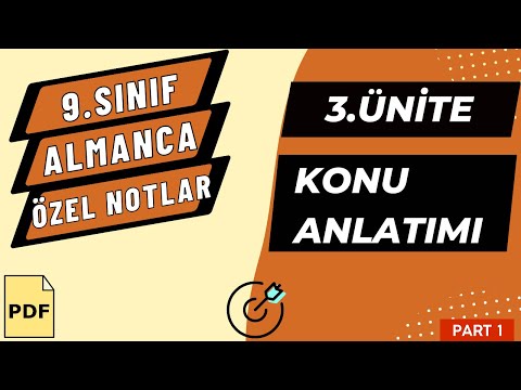 9.Sınıf Almanca 3.Ünite Part 1