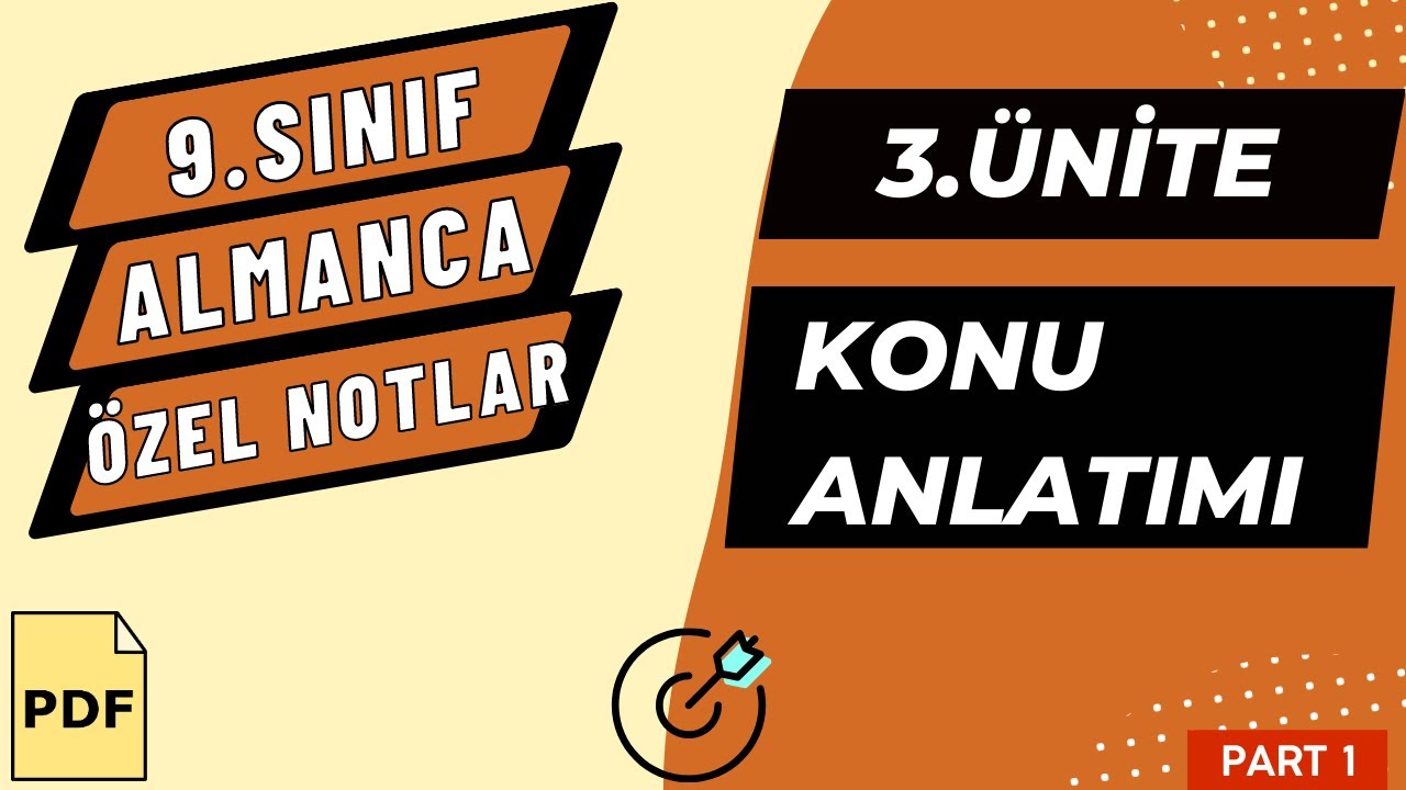 9.Sınıf Almanca 3.Ünite Part 1