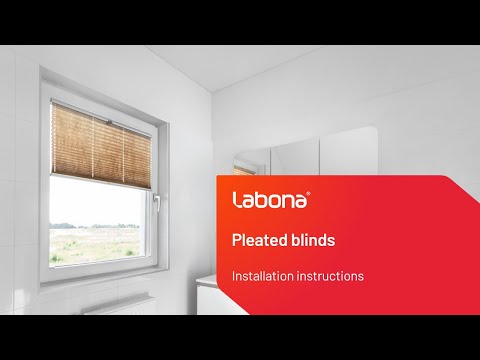 Installation instructions for the pleated blind
