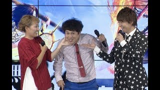 元なでしこジャパン丸山桂里奈と笑いコンビ・流れ星が出演:「無双OROCHI3」完成発表会イベント