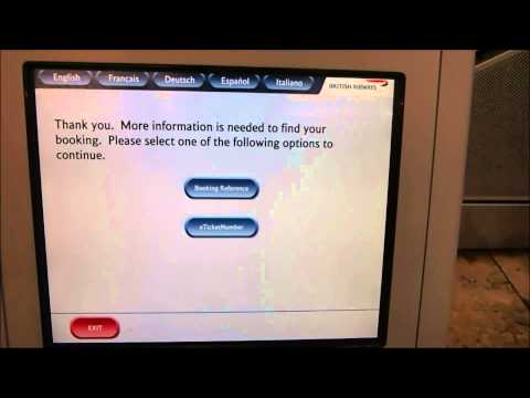 British Airways self service Check-In system at Geneva International Airport GVA