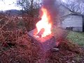 Couch on fire