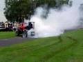 burnout with lawnmower doughnuts