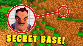 HOW TO FIND HELLO NEIGHBOUR'S SECRET BASE! - Minecraft Secret Base