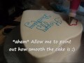 Heart Cake with Brush Embroidery