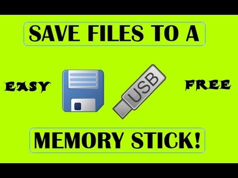 How to save files to a memory stick (EASY!)