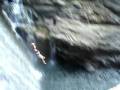 Crazy man jumping of waterfall!