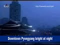 Pyongyang, DPRK brightly lit at night
