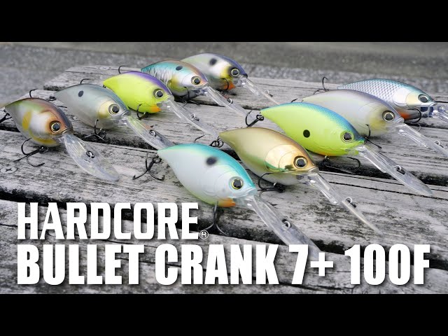 Hardcore Bullet Crank 100F 7+ Extra Deep Crankbait Bass Fishing Hard Bait  Lure
