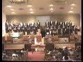 the dillard university concert choir, s. carver davenport-director, on tour in san antonio, tx (2002). the choir is performing 