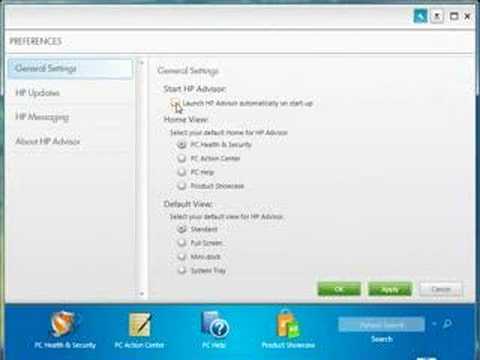 how to disable hp total care advisor