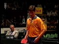 Jan-Ove Waldner wins the 1996 European Singles Table Tennis Championships. He beat Persson in the final. It was the only European singles title Waldner ever won. [Sorry for the quality - this footagage was very difficult to find!]