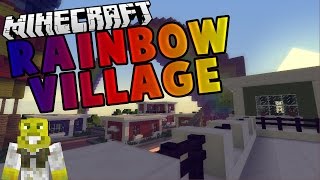 Minecraft Rainbow Village Timelapse