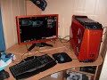 Intel Quad Core Extreme Q9550X2x9800GTX 512MB GPU 675MHZ/1674MHZ + 4x DDR2 800MHZ 2GB 5-5-154x 1,5 TB Seagate 32MB (Downloads) (RAID1)2x 600 GB WD 16MB (Games)(RAID0)1x 150 GB WD RAPTOR 16MB (OS'en)