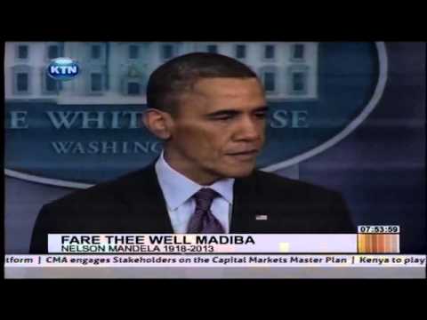 US President Barack Obama tribute to Nelson Mandela US President Barack Obama tribute to Nelson Mandela