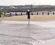 playin in the sea