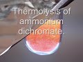 Chemistry experiment 12 - Thermal decomposition (thermolysis)