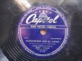from my 78rpm collection.
noverly or jive music.
it's not pure jazz but fun.
include muted trombones,chimes,two-fingerd piano solo.