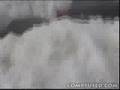 A skier almost died in a ice hole! warning: (extreme video)